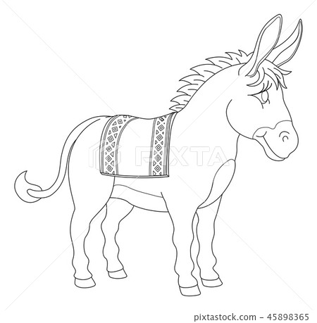 Donkey Animal Cartoon Character - Stock Illustration [45898365] - PIXTA