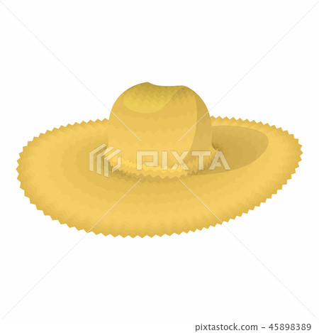Straw hat cartoon icon 45898389