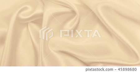 Smooth elegant golden silk or satin luxury cloth 45898680