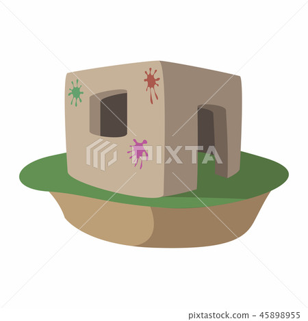 Paintball fortification cartoon icon - Stock Illustration [45898955 ...