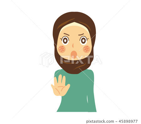 Warning woman Warning woman 45898977