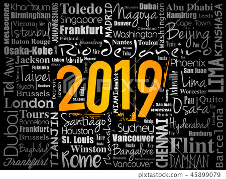 2019 travel cities word cloud collage 2019 travel cities word cloud collage 45899079