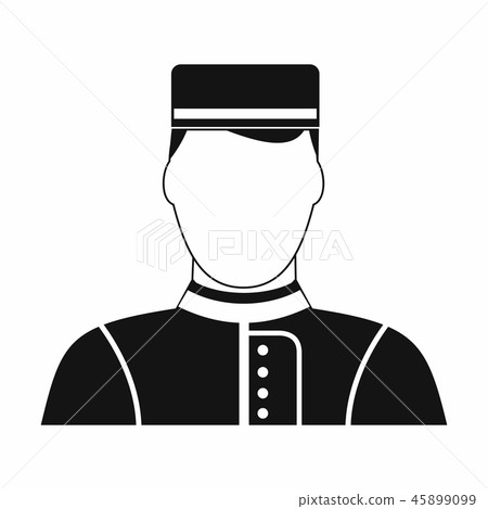 Hotel bellman black simple icon - Stock Illustration [45899099] - PIXTA
