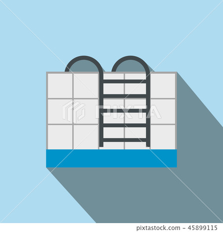 Stairs of the swimming pool flat icon Stairs of the swimming pool flat icon 45899115