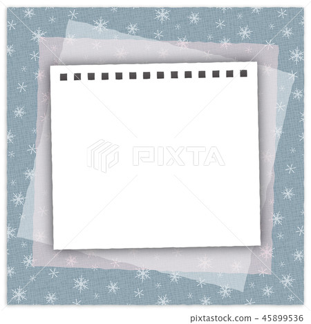 Winter frame notepad snow snowflake 45899536