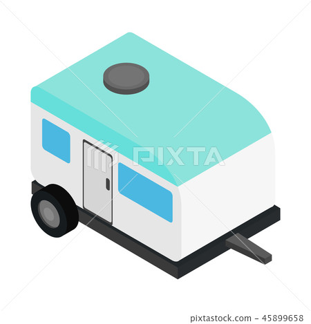 Camping trailer 3d isometric icon 45899658