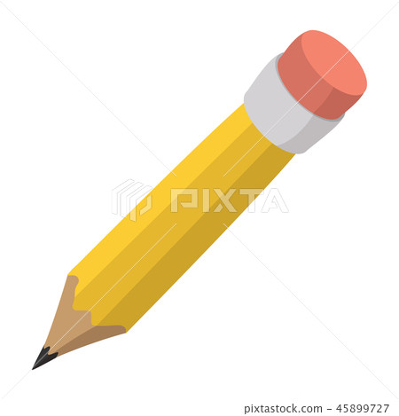 Pencil with eraser cartoon icon 45899727