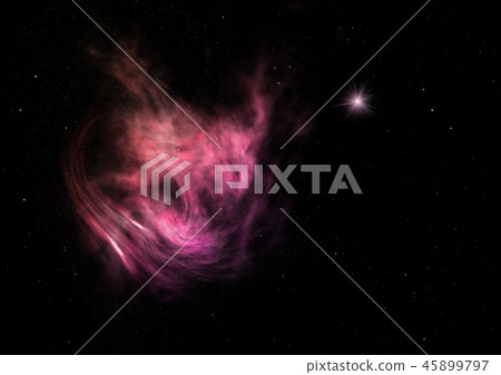 Being shone nebula. 3D rendering 45899797
