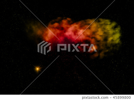 Star field in space and a nebulae. 3D rendering Star field in space and a nebulae. 3D rendering 45899800