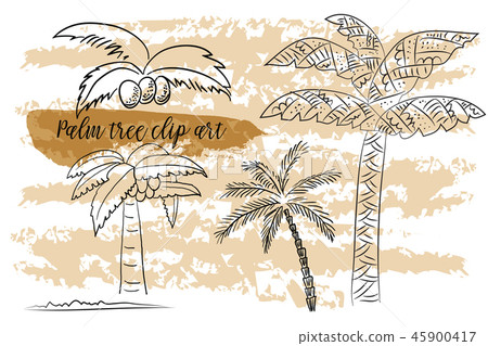 Collection of realistic black silhouettes Collection of realistic black silhouettes 45900417