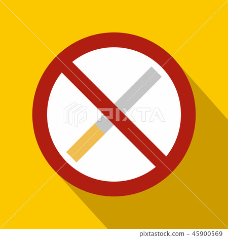 No smoking sign flat icon No smoking sign flat icon 45900569