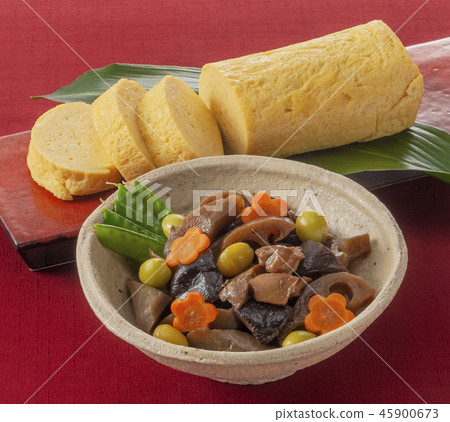 Chikuzen simmered and soup rolled egg 45900673