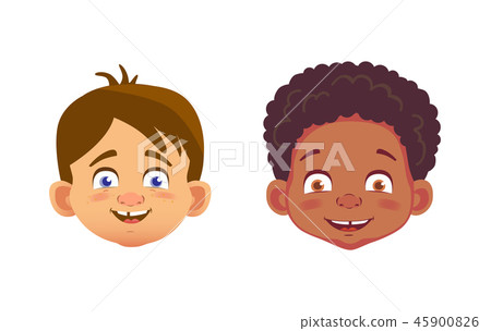faces of boys character set faces of boys character set 45900826
