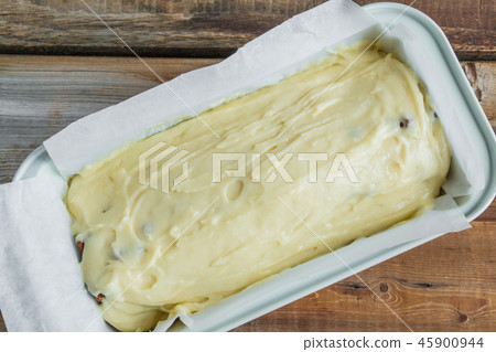 Smooth sweet dough with ricotta for cake 45900944