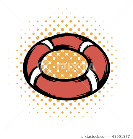 Red lifebuoy comics icon Red lifebuoy comics icon 45901577