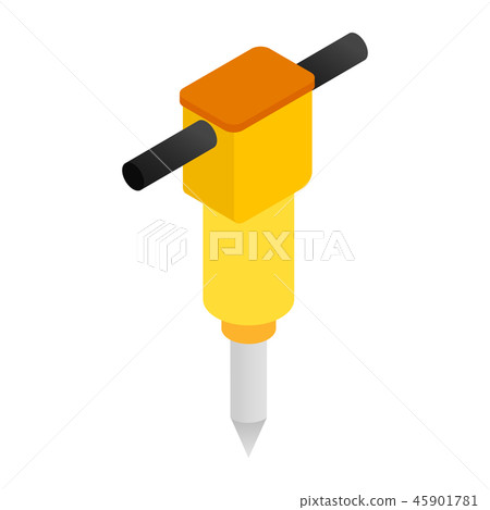 Jackhammer isometric 3d icon Jackhammer isometric 3d icon 45901781