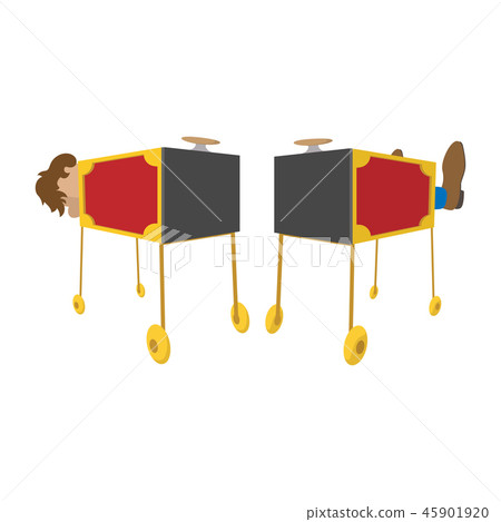Magician sawing box cartoon icon 45901920