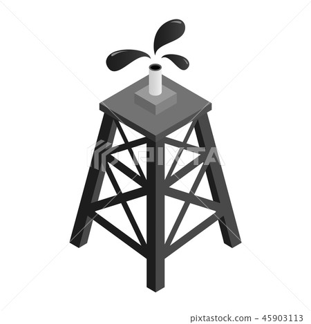 Oil rig isometric 3d icon Oil rig isometric 3d icon 45903113