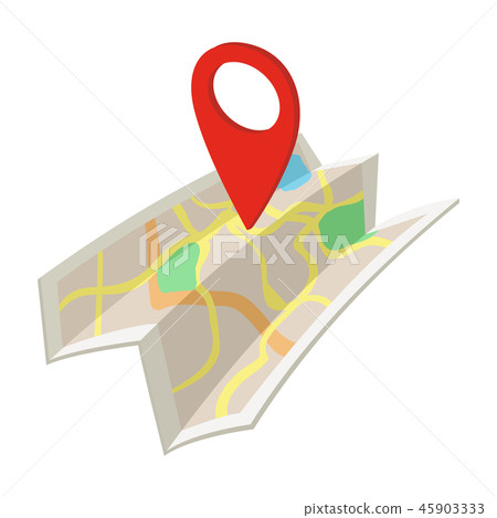 Map cartoon icon 45903333