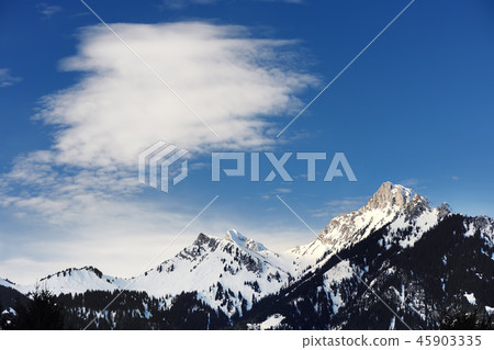 Panoramic view of beautiful winter mountain Panoramic view of beautiful winter mountain 45903335