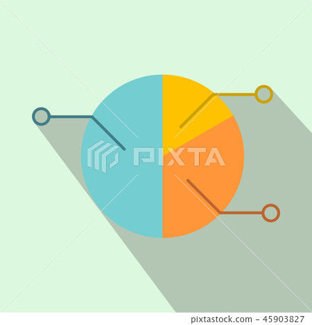 Pie chart infographic flat icon 45903827