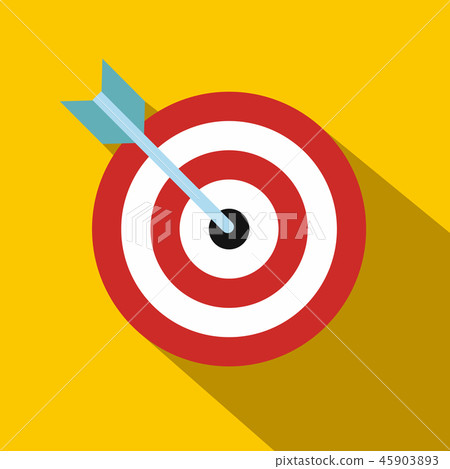 Target with dart flat icon Target with dart flat icon 45903893