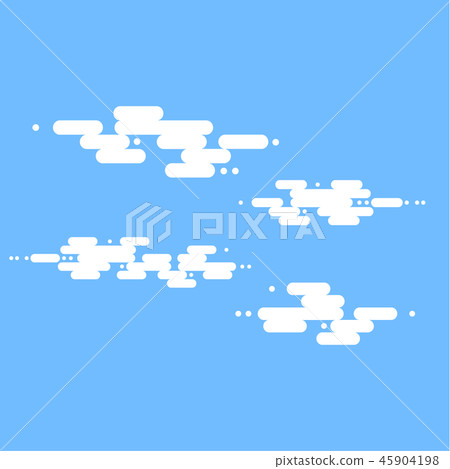 Vector flat cloud set. Blue sky with white clouds. Vector flat cloud set. Blue sky with white clouds. 45904198