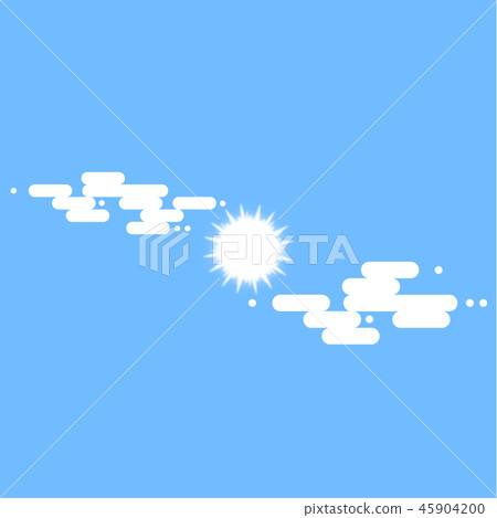 Vector flat cloud set. Blue sky with white clouds. Vector flat cloud set. Blue sky with white clouds. 45904200