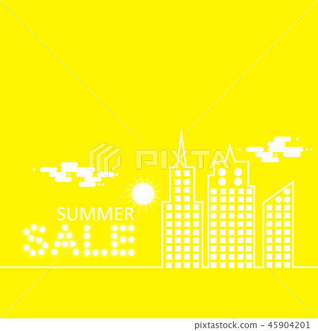 Retro Summer Sale Vector Illustration. Retro Summer Sale Vector Illustration. 45904201