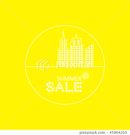 Retro Summer Sale Vector Illustration. Retro Summer Sale Vector Illustration. 45904203