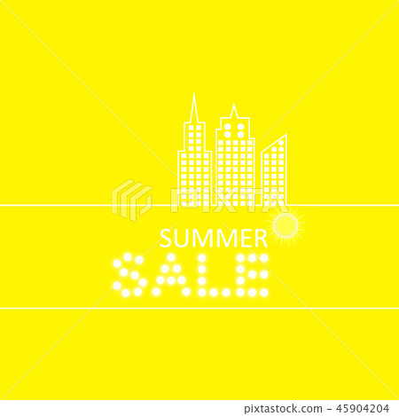 Retro Summer Sale Vector Illustration. Retro Summer Sale Vector Illustration. 45904204