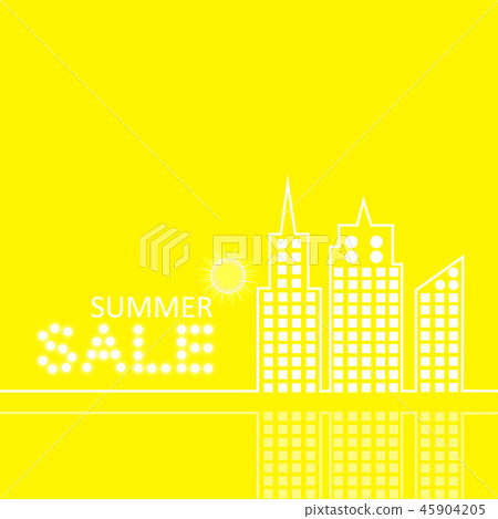 Retro Summer Sale Vector Illustration. Retro Summer Sale Vector Illustration. 45904205