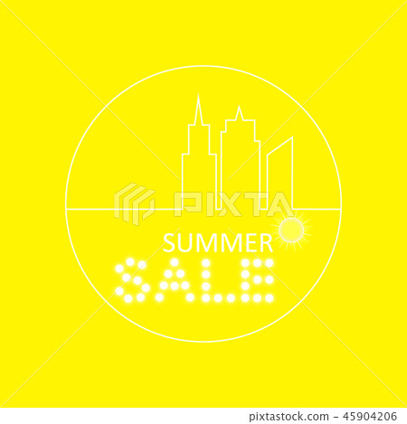 Retro Summer Sale Vector Illustration. Retro Summer Sale Vector Illustration. 45904206
