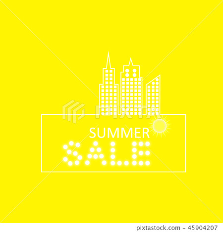 Retro Summer Sale Vector Illustration. Retro Summer Sale Vector Illustration. 45904207