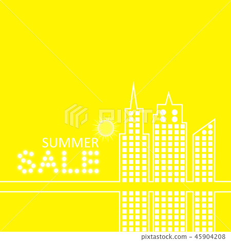 Retro Summer Sale Vector Illustration. Retro Summer Sale Vector Illustration. 45904208