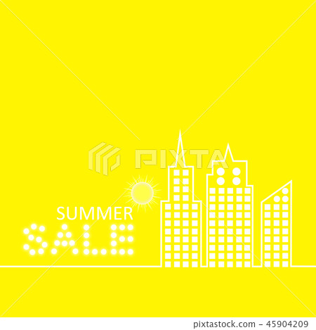 Retro Summer Sale Vector Illustration. Retro Summer Sale Vector Illustration. 45904209
