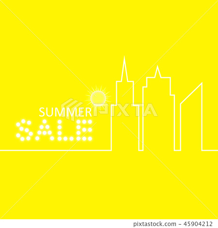 Retro Summer Sale Vector Illustration. 45904212