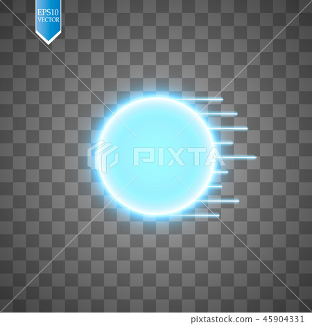 Blue energy ring with speed glow lines. 45904331