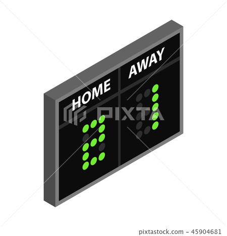 Scoreboard isometric 3d icon Scoreboard isometric 3d icon 45904681