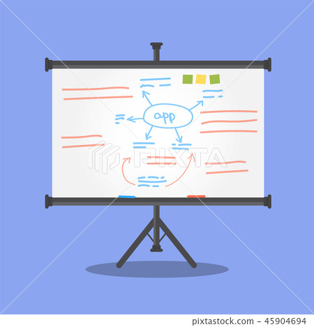 white board on tripod 45904694