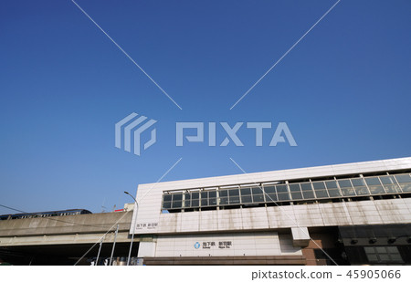 View of Yokohama cityscape subway Shinba Station in Japan 45905066