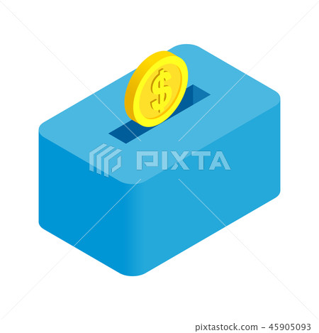 Money bank isometric 3d icon isolated 45905093
