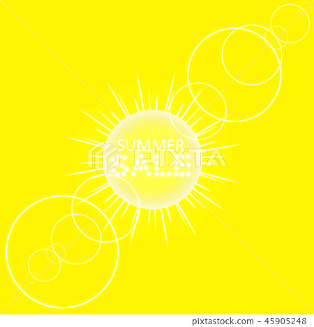 Super summer sale banner with sun. 45905248