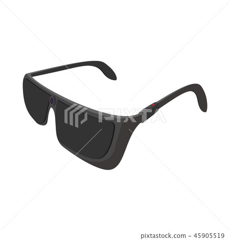 Black sunglasses cartoon icon Black sunglasses cartoon icon 45905519