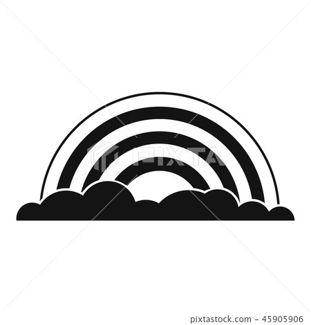 Rainbow black simple icon Rainbow black simple icon 45905906