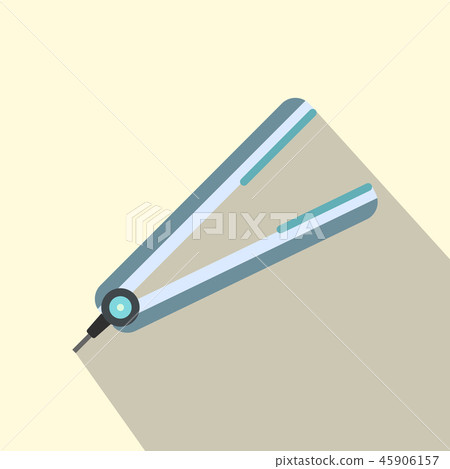 Hair straightener flat icon with shadow Hair straightener flat icon with shadow 45906157