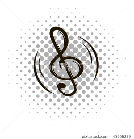 Music note sign comics icon Music note sign comics icon 45906229