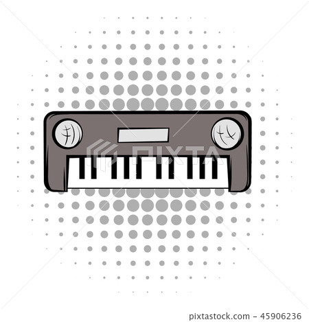 Synthesizer grey comics icon 45906236