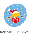 Shipping drone delivering on Christmas day 45906245