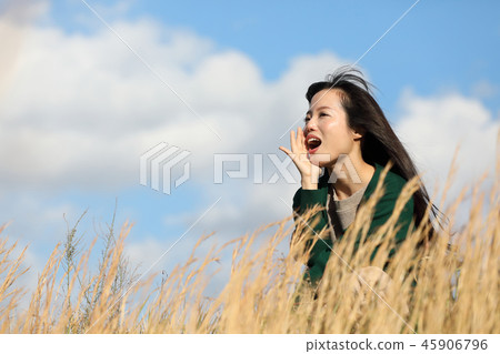 A woman who calls out loud in the meadow A woman who calls out loud in the meadow 45906796